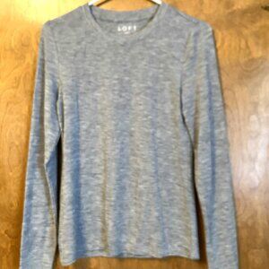 heather gray lightweight pullover sweater